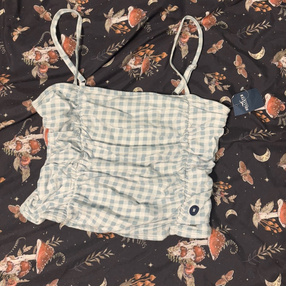 Hollister Gingham Ruched Camisole Top